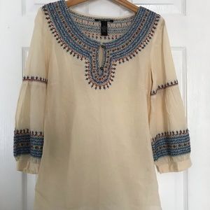 Lucky Brand embroidered top